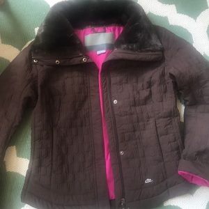 Nike quilted  Brown jacket xl used a few times
